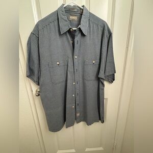 KHAKI’S by Arrow Blue Casual Button Down Shirt check blue & white .